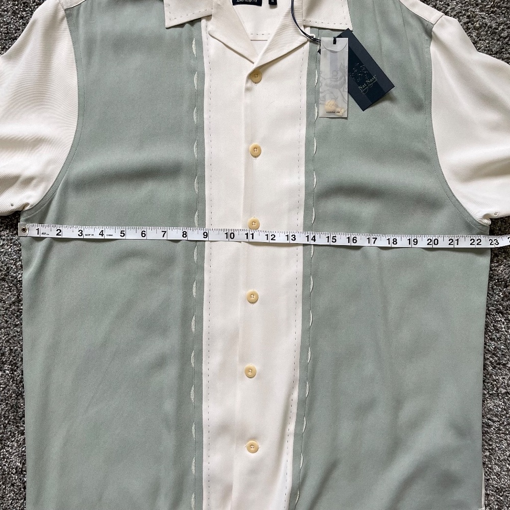 Nat Nast Luxury Men's 100% Silk Shirt; Size M; New with tags - Picture 14 of 16